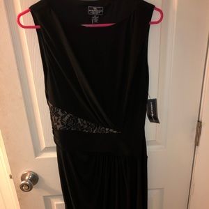Black knee length dress with lace
